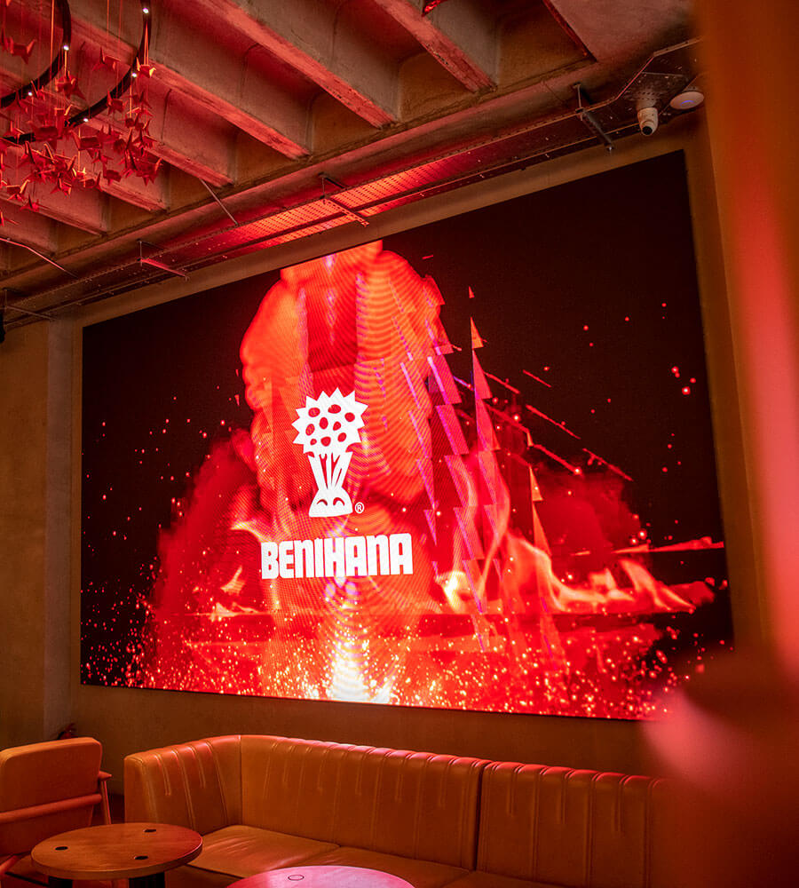 Benihana - Video Wall Closeup benihana digital signage