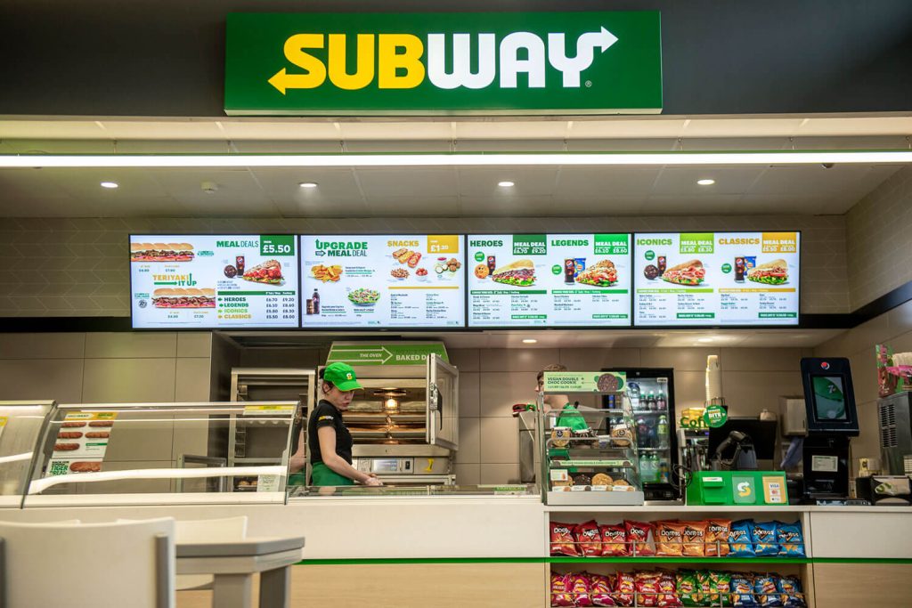 subway-three subway digital menu boards