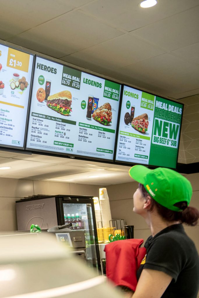 subway-two subway digital menu boards